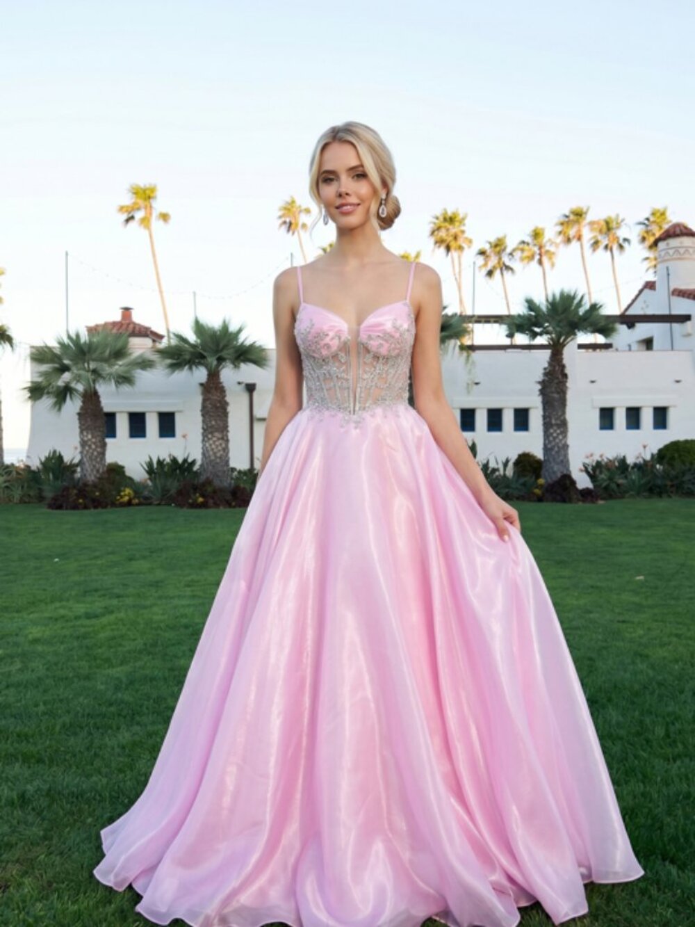 baby pink graduation dress Juliet | Dresses | New Romantic Long Aline W Beaded Bodice Jt269a cute dresses for graduation
